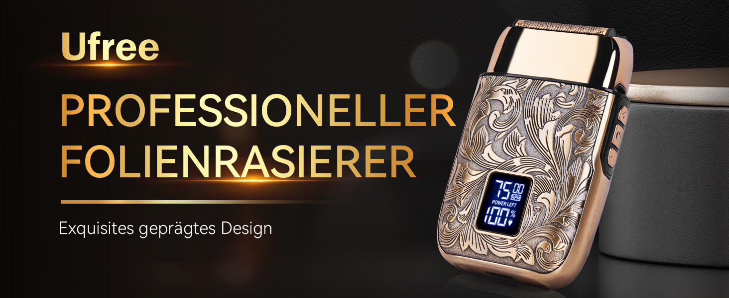 Електричний гоління для чоловіків Ufree: фольговий електробритва, триммер для бороди, бездротовий, акумуляторний