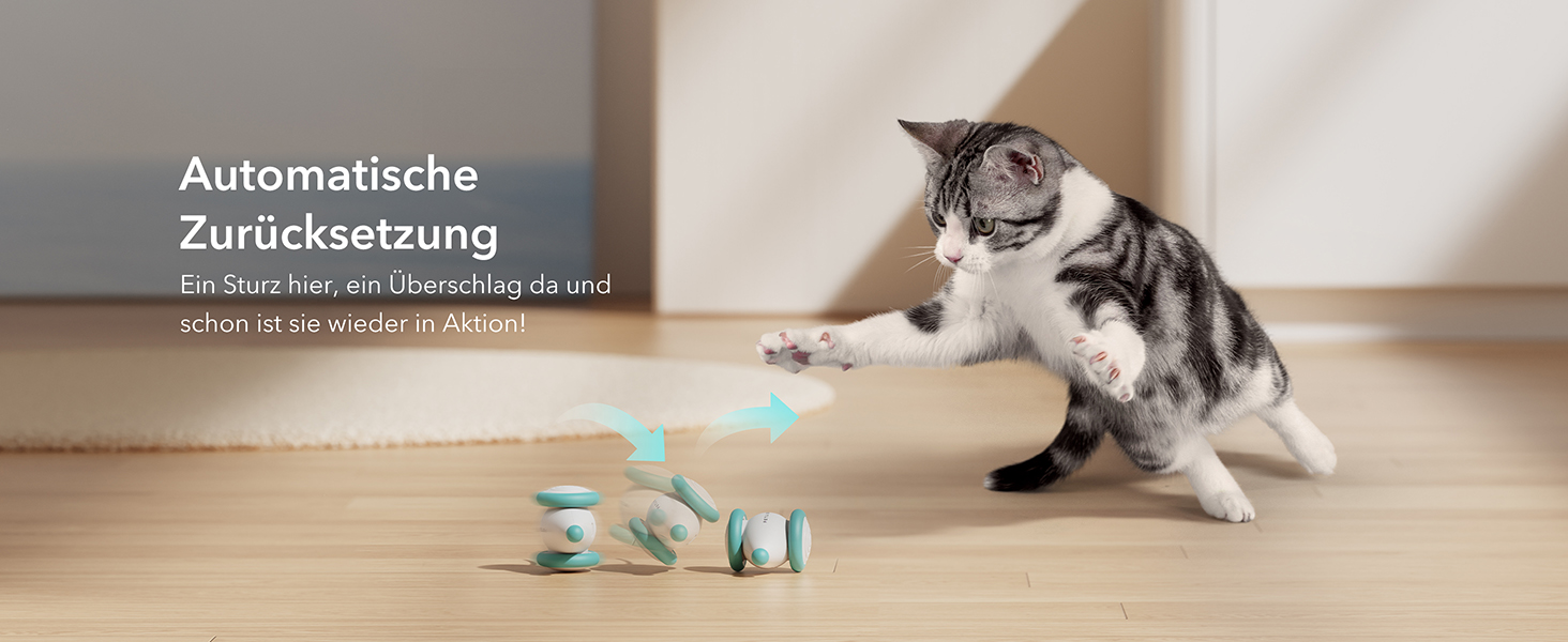 PETLIBRO Interactive Cat Toy, Automatic Toy for Cats with LED Lights, Smart Electric Pet Toy, USB Rechargeable, Auto On/Off