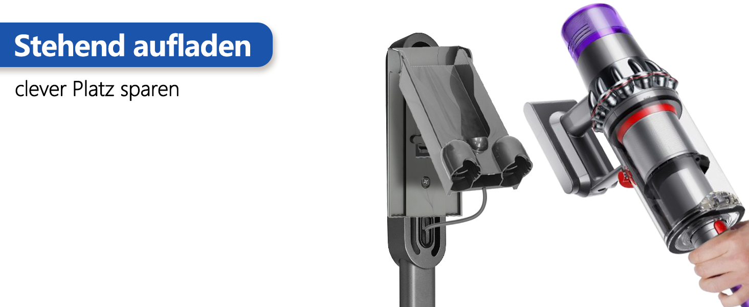 Настінна кріплення для пилососа Dyson (Gen5, V15, V12, V11, V10, V8, V7, V6) з вуглецевої сталі, сірий