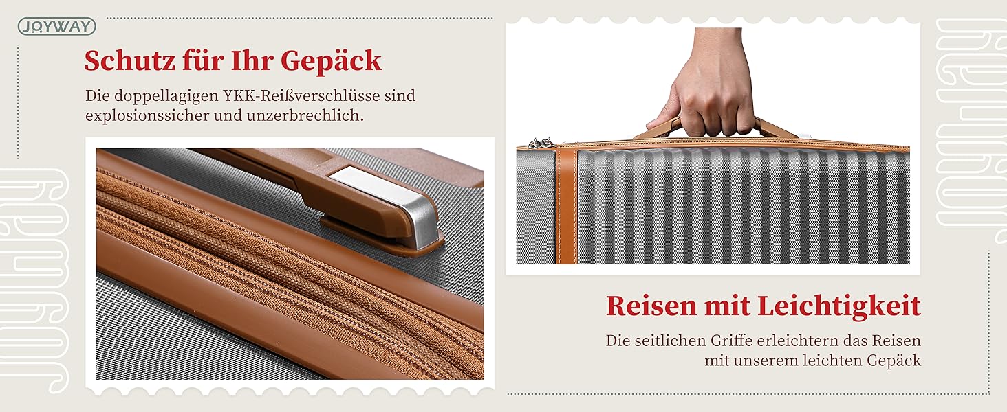 Набір валіз Joyway з ABS-пластику, розширюваний, на 4 колесах з TSA-замком (сірий, M)