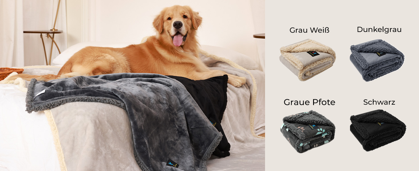 Водонепроникний коврик для собак Luciphia, флісовий, миючий, для собак та котів, захист дивану, ліжка, автокрісла, меблів, темно-сірий, розмір M (100 x 145 см)