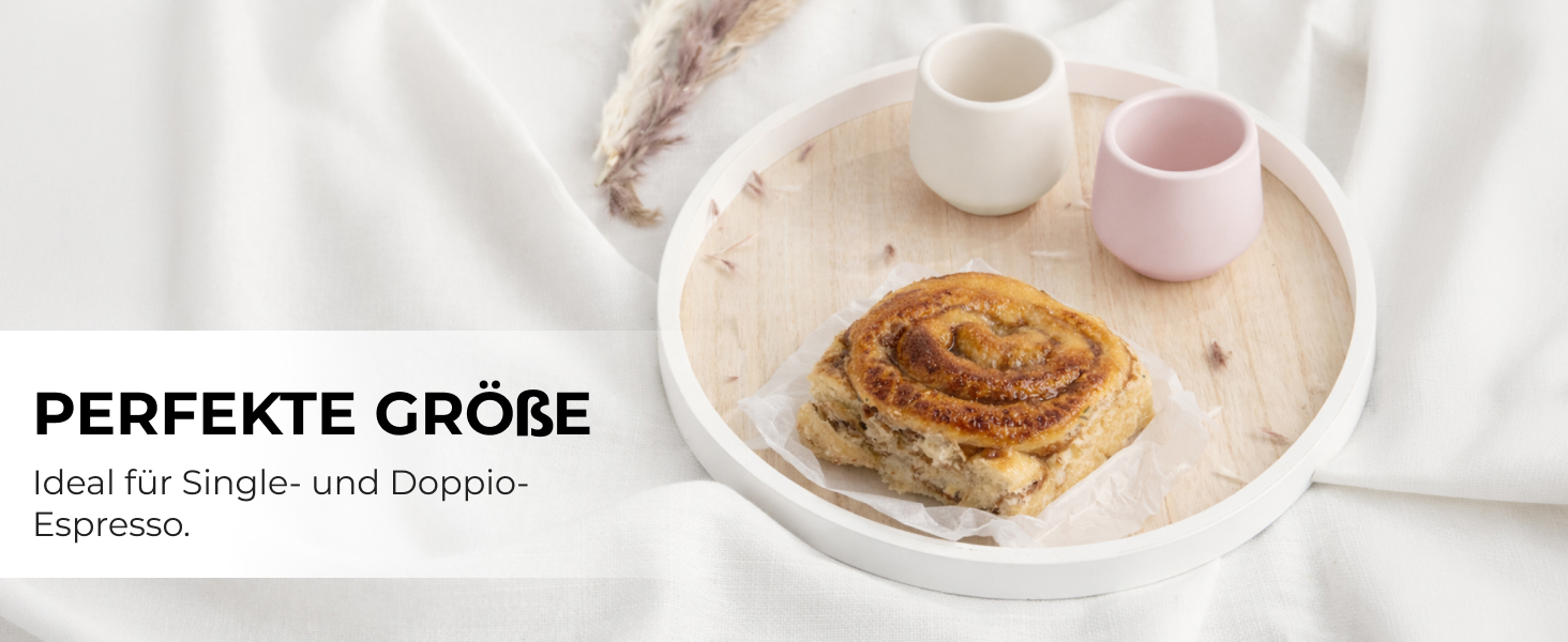 Набір керамічних чашок для еспресо та мокко MIAMIO Luxe, 4 шт по 90 мл, колір Cream Rose