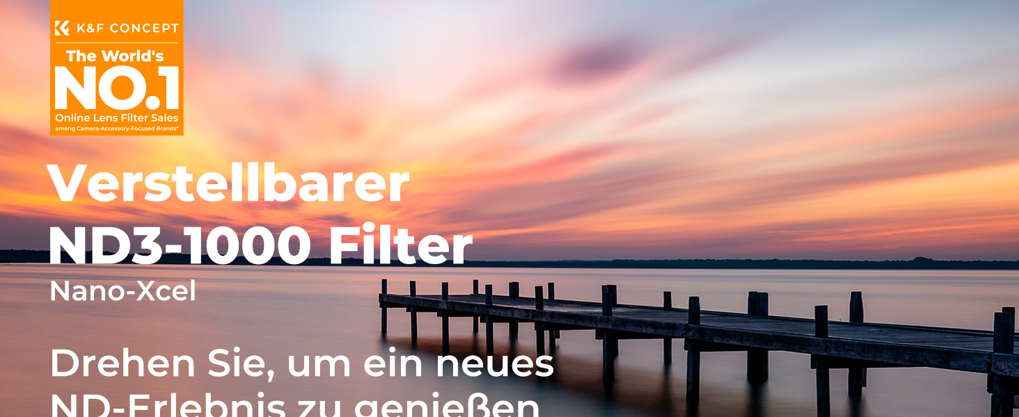 Фільтр ND K&F Concept Nano X-Serie Variabel 49mm, ND3-ND1000 (1.5-10 ступенів)