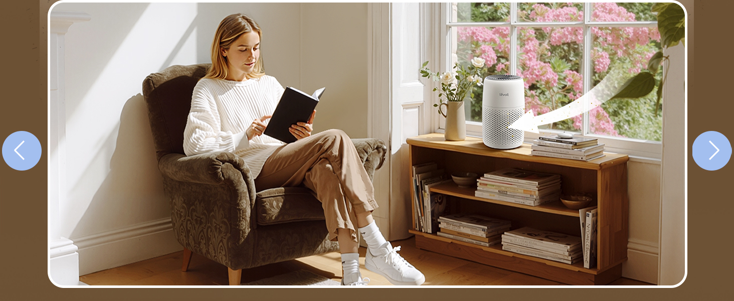 Повітряний фільтр Levoit для алергіків з ароматерапією, HEPA фільтр проти цвілі, пилу та шерсті тварин, білий, Core Mini