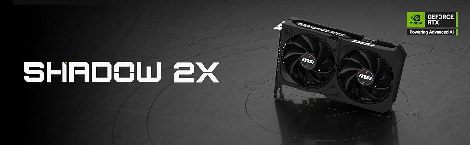 Відеокарта MSI GeForce RTX 5050 8G Shadow 2X OC - 8GB GDDR6, PCIe 5.0, 2602 MHz