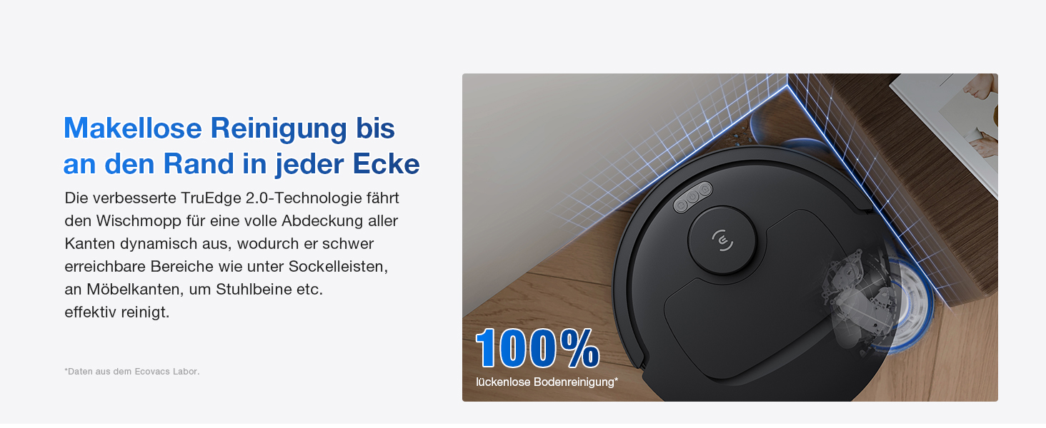 Робот-пилосос ECOVACS DEEBOT T30S PRO з функцією миття, 11000 Па, технологія ZeroTangle, миття гарячою водою 70°C, TruEdge™ для миття країв, акумулятор 6400 мАг, уникнення перешкод за допомогою AI (T30C OMNI Gen2 S)