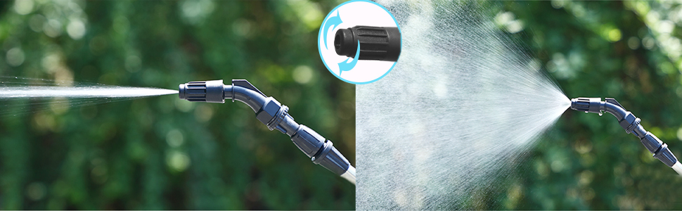 DOUBFIVSY Electric Pressure Sprayer, Plant Sprayer Garden Sprayer Spray Lance with 3 Nozzles and 5m Hose, Rechargeable USB, Spraying Device for Plant Protection for Garden Weeding (7.2V Spray Lance)