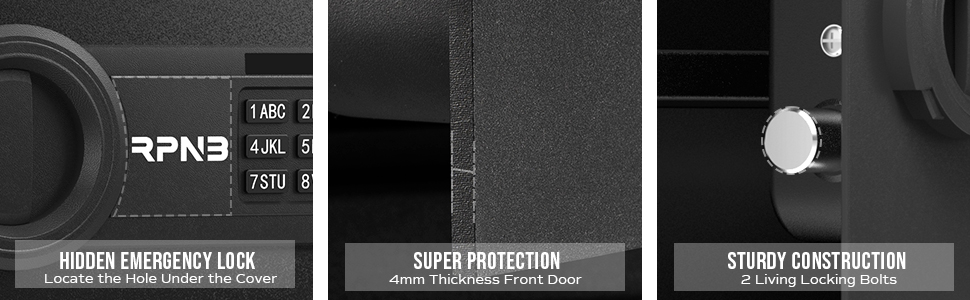 Електронний сейф RPNB Luxus Tresor з кодовим замком, 51 л – для дому, офісу, готелю, зберігання грошей та коштовностей