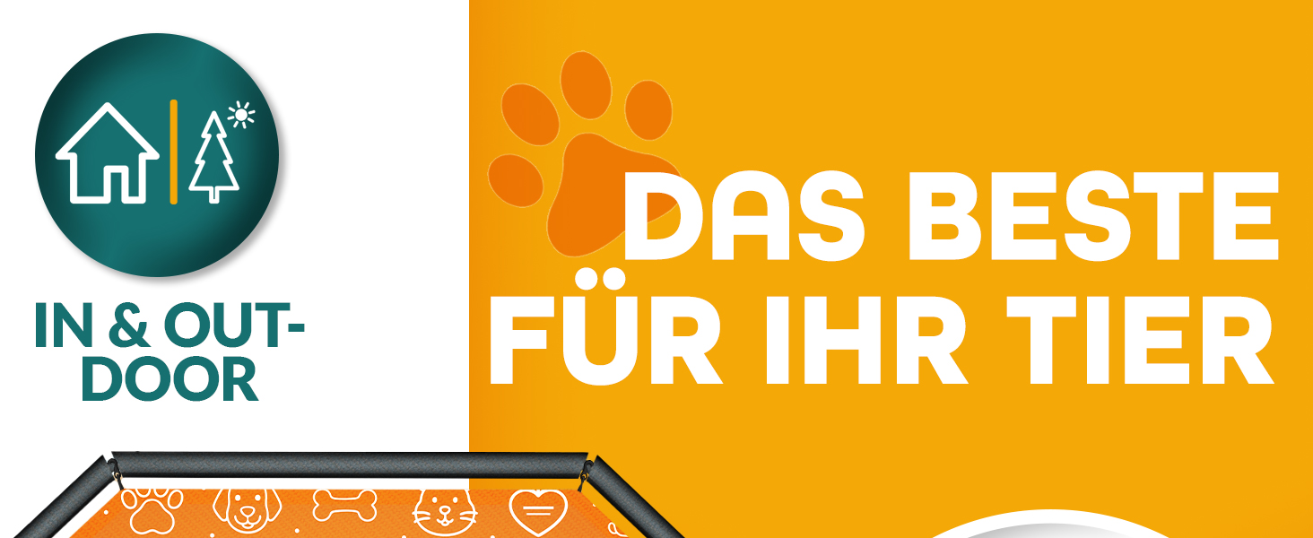 ТресКо® вольєр для цуценят 60 см, з дахом та анкерами | Вольєр для собак 8-секційний | Розкладний вольєр для собак з дверцятами | Збірка без інструментів | Вольєр для тварин, стійкий до погодних умов 77 x 60 см
