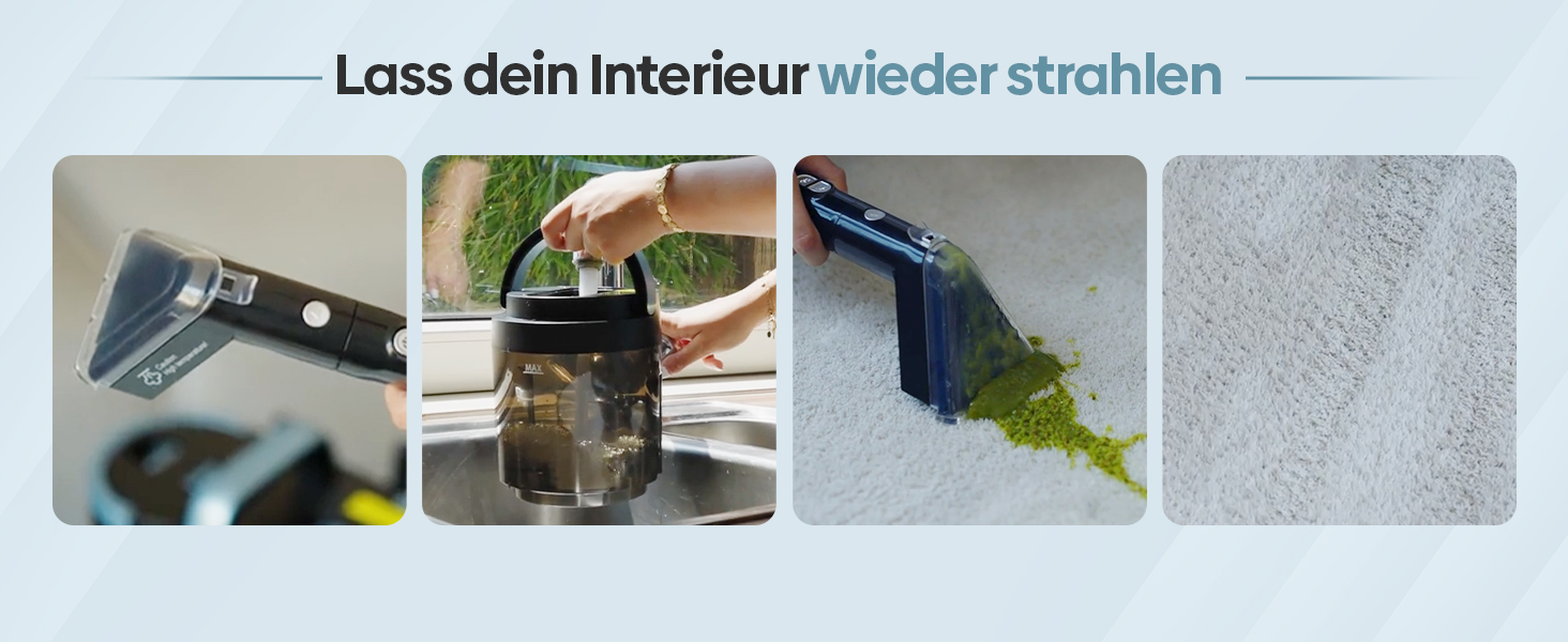 Olvy Teppichreiniger PRO: професійний пароочисник для килимів, диванів та матраців – 1650W, з миючим засобом