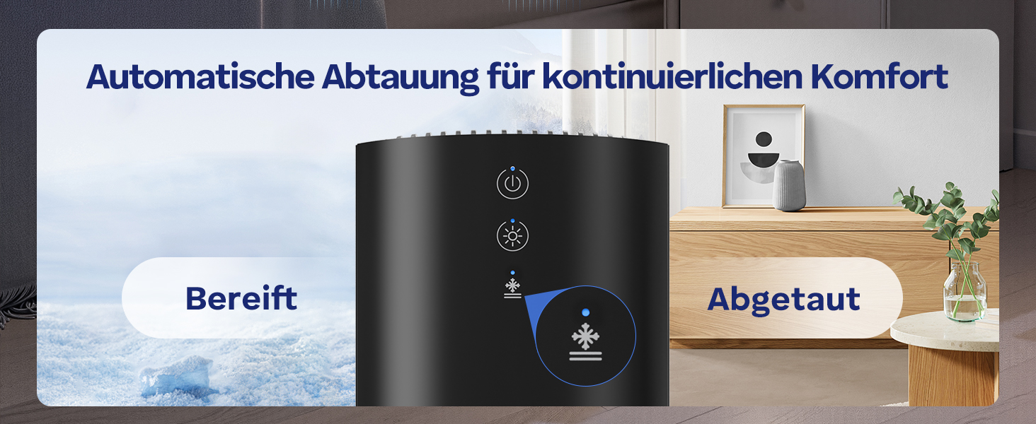 Електричний осушувач повітря GOAMGE 990 мл з LED-підсвіткою для дому, авто, спальні, шафи, ванної кімнати
