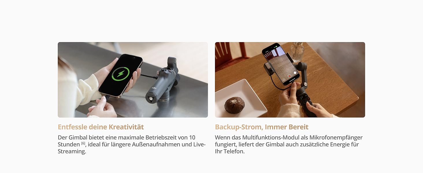 Стабілізатор DJI Osmo Mobile 7P + Mic Mini TX (Polarweiß) – Gimbal для iPhone/Android з мікрофоном, інтегрований штатив та подовжувач, 3-осьова стабілізація