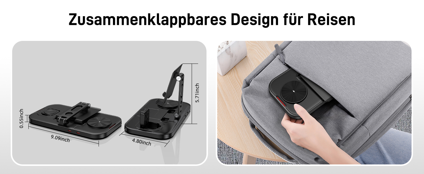 Бездротова зарядка 4-в-1 для Apple iPhone, Apple Watch, AirPods та iPad, з кабелями, чорний