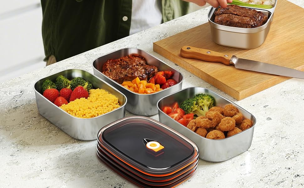 Електрична ланчбокс з підігрівом 1.5L для авто, вантажівки, офісу (1.5L x 4)