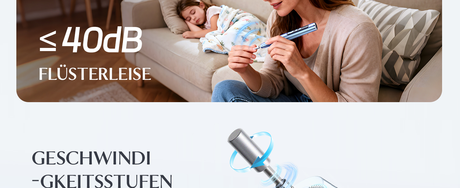 Електрична фрезерна машинка JOREST 13-в-1 бездротова, 35 000 об/хв, 6 режимів - набір для манікюру та педикюру для гелю та акрилу, для початківців, Aqua Blue