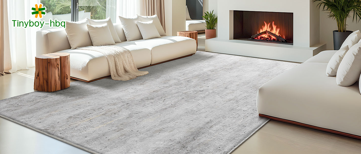 Килим для вітальні сучасний, короткий ворс, неслизький, пральний, м'який, для вітальні, спальні та їдальні, сірий та білий, 120 x 160 см сіро-білий, прямокутний