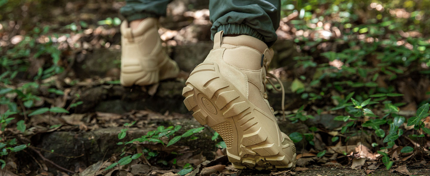 Черевики FREE SOLDIER для чоловіків: тактичні, туристичні, бойові. Зручні черевики для трекінгу, полювання, роботи, військових тренувань. Розмір 45 EU, пісочний колір