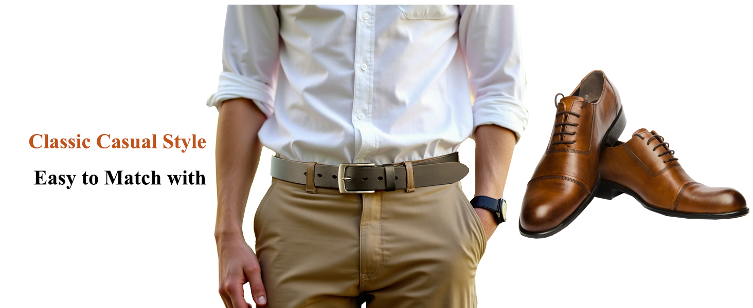 Чоловічий шкіряний ремінь BELTER, 38 мм, для джинсів, з подарунковою коробкою, розмір L (105 см), колір коричневий