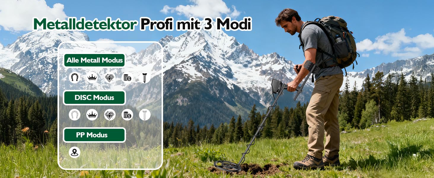 Металодетектор OMMO Pro для дорослих та дітей, USB, водонепроникний, 3 режими, преміум-якість