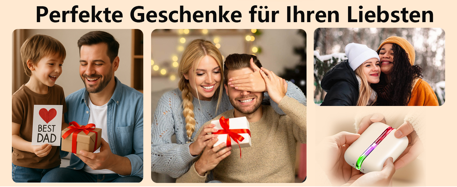 Електричний грілка для рук та кишень, 2-в-1, портативний, магнітний, 4 режими нагріву, USB, багаторазовий, для кемпінгу, зимових розваг, чорний