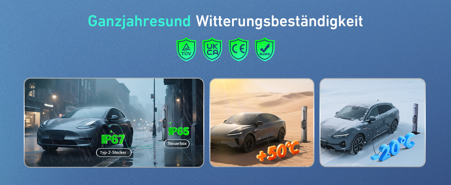 Кабель для зарядки електромобіля EVJUICION Typ 2 Schuko, 3.68kW, 6м, 6-16A, IP67. Підходить для ID.3, ID.4, X1, Model Y/3 та інших PHEV/EV