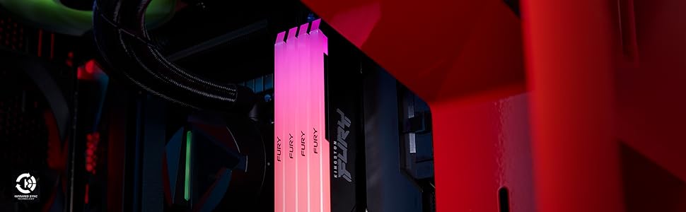 Kingston FURY Beast RGB 32GB (2x16GB) DDR4 3200MHz CL16 Пам'ять RAM для ПК