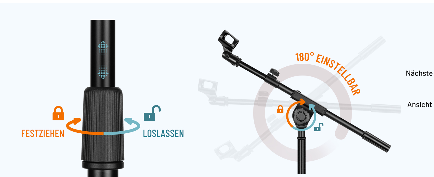 Підставка для мікрофона 2-в-1 з кабелями та сумкою, CY0311 – для вокалу, сцени, конференцій та презентацій