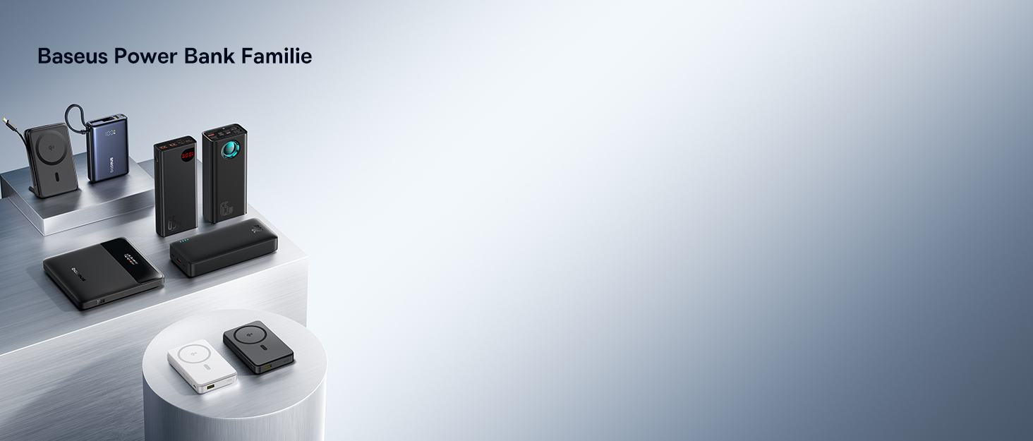 Power Bank Baseus 65W 26800mAh з 5 виходами, LED-дисплеєм, USB-C, PD, QC4.0 - для ноутбуків, iPhone, Galaxy, Steam Deck