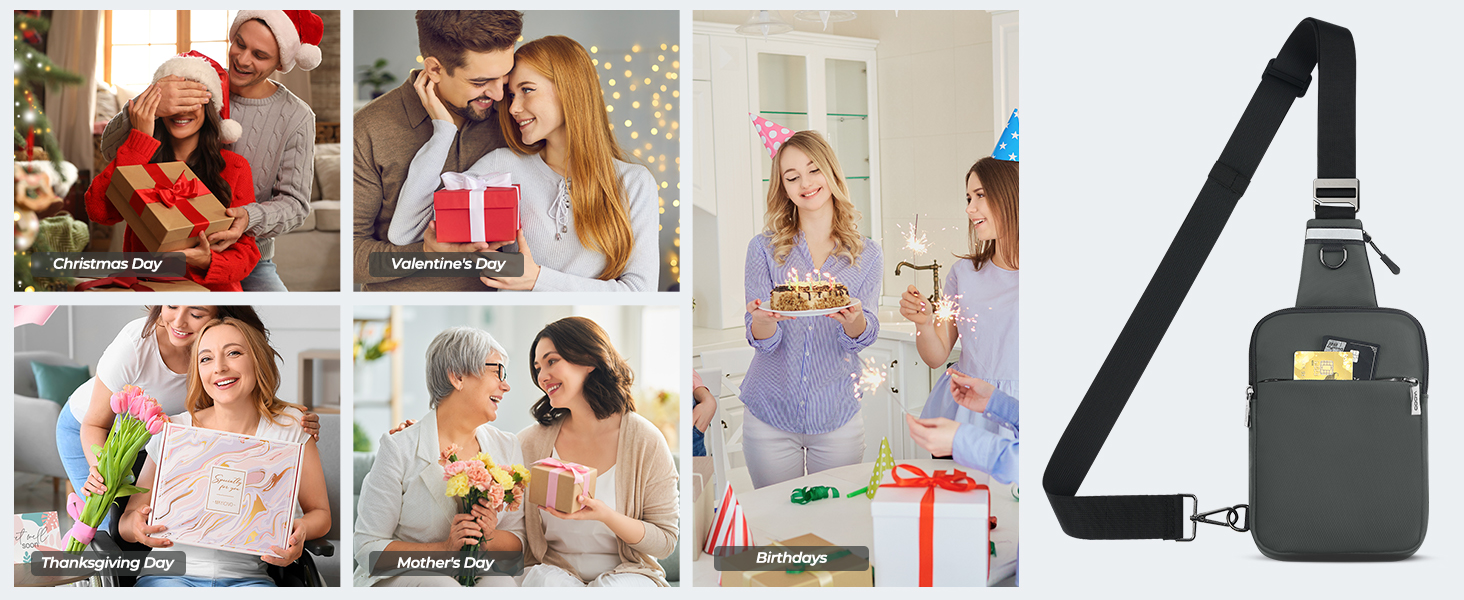 Сумка на груди Broadream: водонепроникна, RFID-захист, для туризму та спорту (сірий)