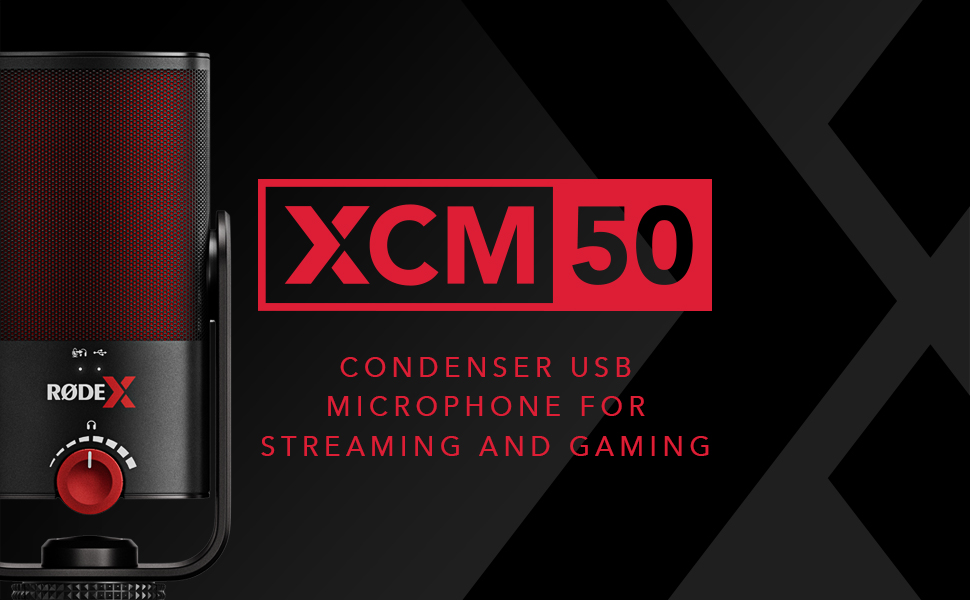 RØDE X XCM-50: Професійний USB-мікрофон з конденсатором для стрімінгу та ігор, чорний