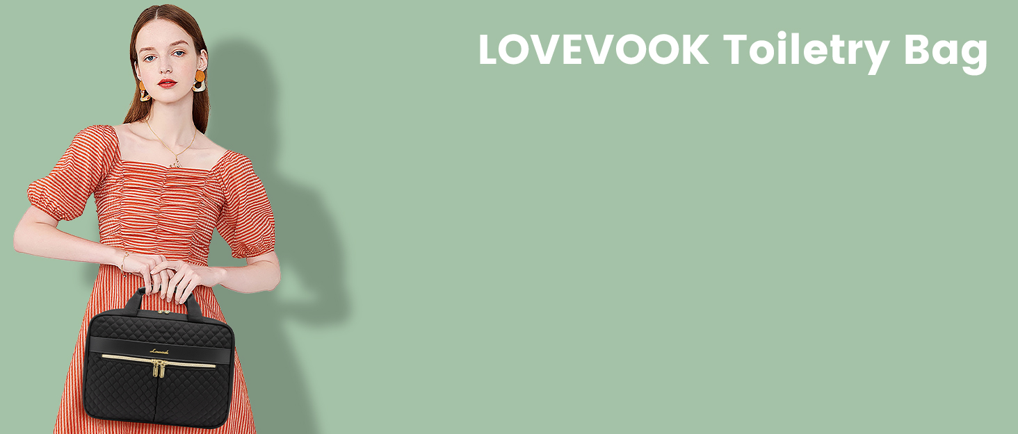 Косметичка LOVEVOOK для жінок, велика дорожня підвісна сумка для косметики та туалетного приладдя, водонепроникна, рожева