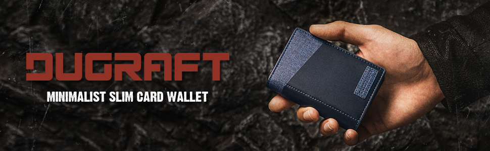 Кластинка для карток DUGRAFT з віконцем для посвідчення, з RFID-блокуванням, мінімалістична, для чоловіків, висувна, обложка для кредитних карток з алюмінію, для понад 10 карток, темно-синя