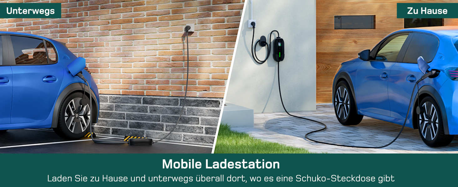 Кабель зарядки Schuko 3.68kW для електромобілів, 6м, 6-16A з цифровим дисплеєм