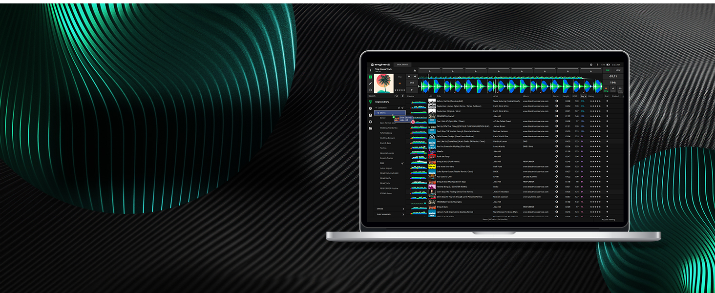 DJ-контролер Numark Mixstream Pro+ з розділенням STEM, 2 деки, Wi-Fi, 7