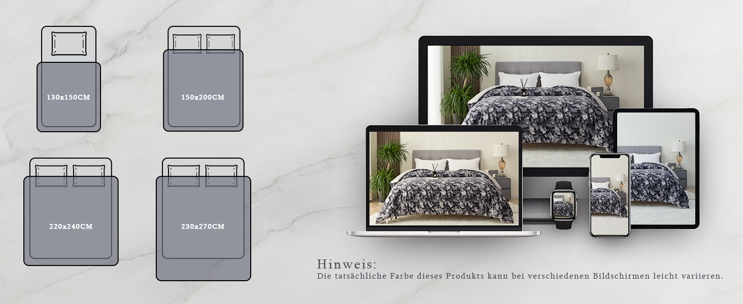 CHOSHOME Плед м'який, теплий, фланелевий, з мікрофібри, з ефектом шерпи, 150x200 см, двосторонній, для дому, подарунок на Різдво (темно-сірий)