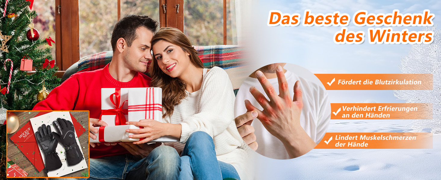 Грілки для рук жіночі та чоловічі з акумуляторами 6000mAh, 3 режими, водонепроникні, сенсорні, для катання на лижах, піших прогулянок та велоспорту (L)