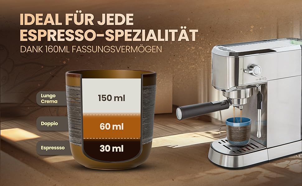 Еспресо-чашки ручної роботи, набір 4 шт (160 мл) для вишуканого смаку та індивідуального стилю. Якісний та міцний еспресо-набір. Чашки з товстими стінками.