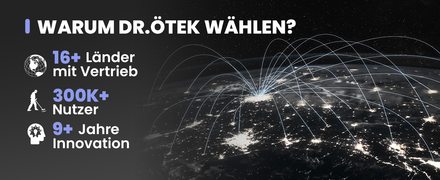 Металошукач DR.ÖTEK Profi Set для дорослих та початківців, оновлена версія з 6 режимами, легкий детектор з 3 режимами ландшафту та функцією Pinpoint, водонепроникна пошукова котушка IP68, комплект металошукача з аксесуарами (блакитний)