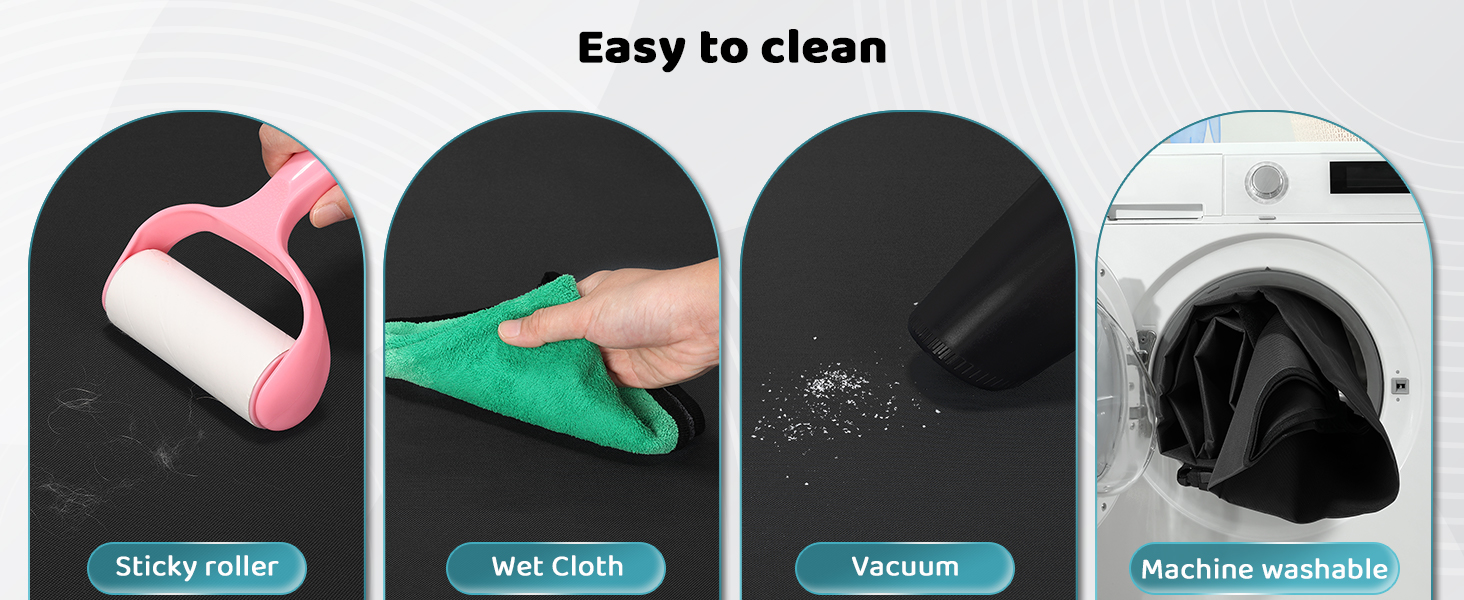 Захист для багажника автомобіля KYG: водонепроникний килимок для собак з боковими захистами, 185x105x38 см, чорний