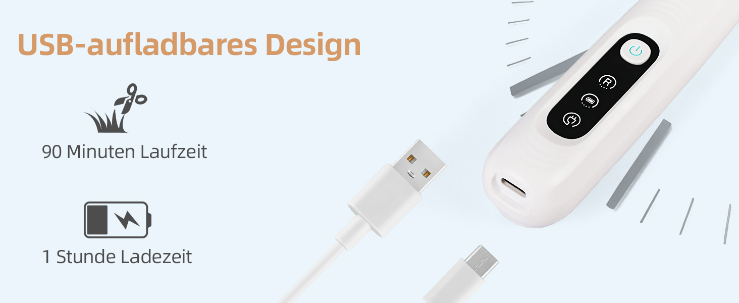 Триммер для собак ALL FOR PAWS з LED-підсвічуванням – 18 мм, тихий (35 дБ), водонепроникний (IPX4), USB, для догляду за лапами, вухами, обличчям та спиною