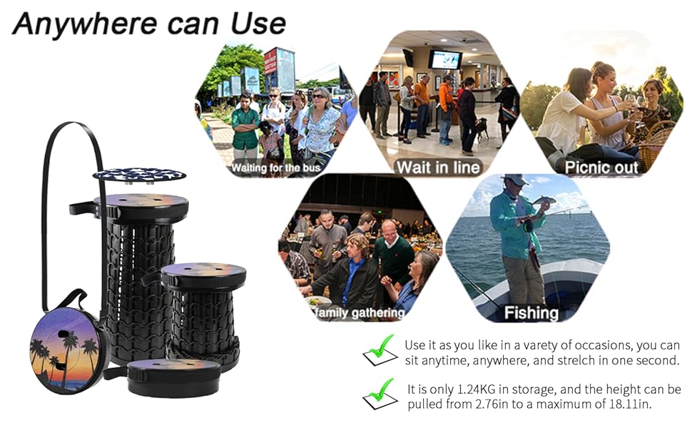 Складний туристичний стільчик Alevmoom - легкий, компактний, 600lbs, для кемпінгу, риболовлі, BBQ, кухні