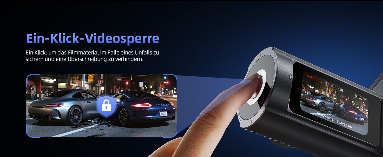 Відеореєстратор автомобільний 4K+1080P Dashcam з Wi-Fi, SD 64GB, нічна зйомка, G-сенсор, паркування