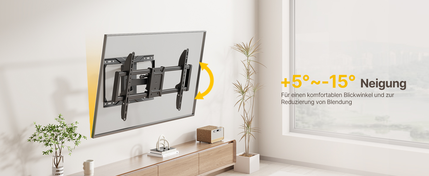 Кріплення для телевізора monTEK Full Motion з регулюванням, 37-84 дюйми, до 50 кг, VESA 600x400 мм, для дерев'яних підставок