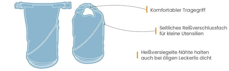 Kurgo Futterbeutel для собак, сумка для корму, сумка для тренувань - блакитна, 118 г