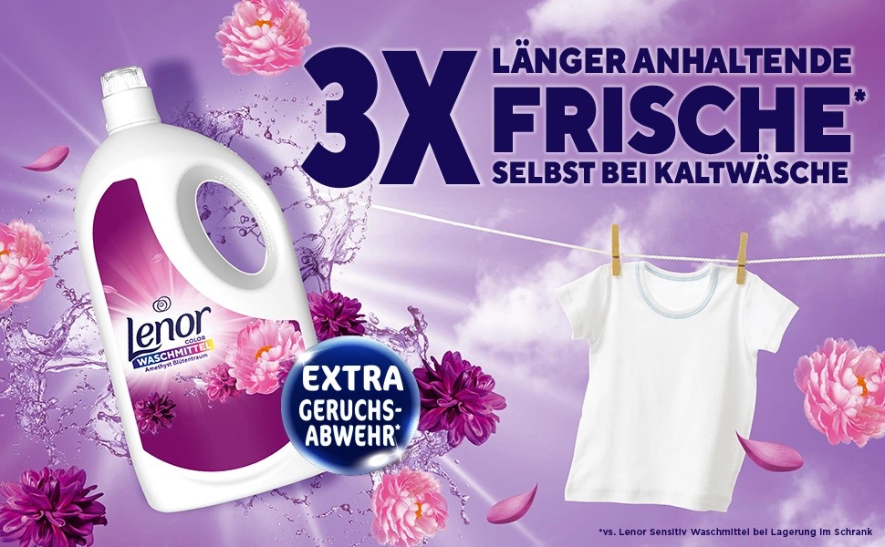 Рідкий пральний засіб Lenor Amethyst для прання білизни, 4.5 л, 100 прань