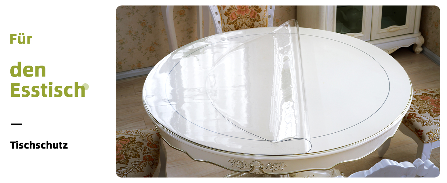Прозора кругла скатертина OstepDecor 100 см, водонепроникна ПВХ захисна плівка для столу, кухонного чи журнального столика