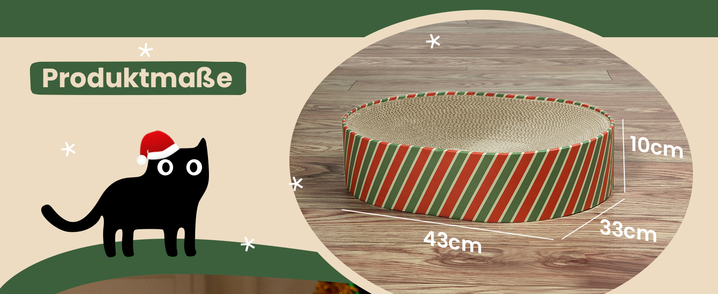 Кігтеточки для котів Conlun 2 в 1: овальні, з мискою та гніздом. Імітація ялинки. Розмір 43x33x10 см