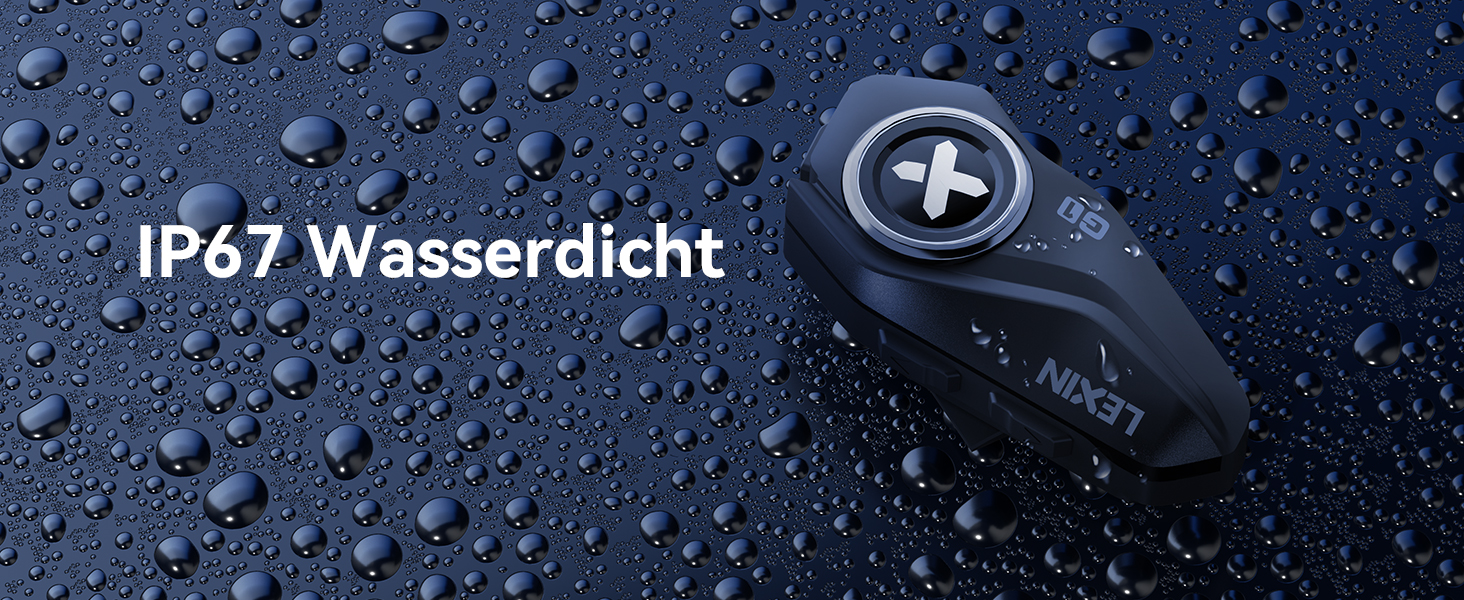 Bluetooth-гарнітура для мотошолома LEXIN G1, Bluetooth 5.0, HD динамік, шумозаглушення DSP/CVC, для музики, навігації та дзвінків, голосовий асистент, одиночна упаковка