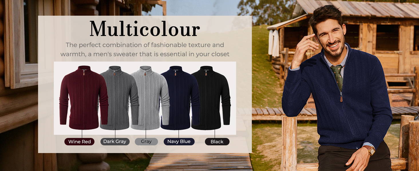 Кардиган чоловічий PJ PAUL JONES на блискавці з коміром-стійкою, в'язаний, колір темно-сірий, розмір M