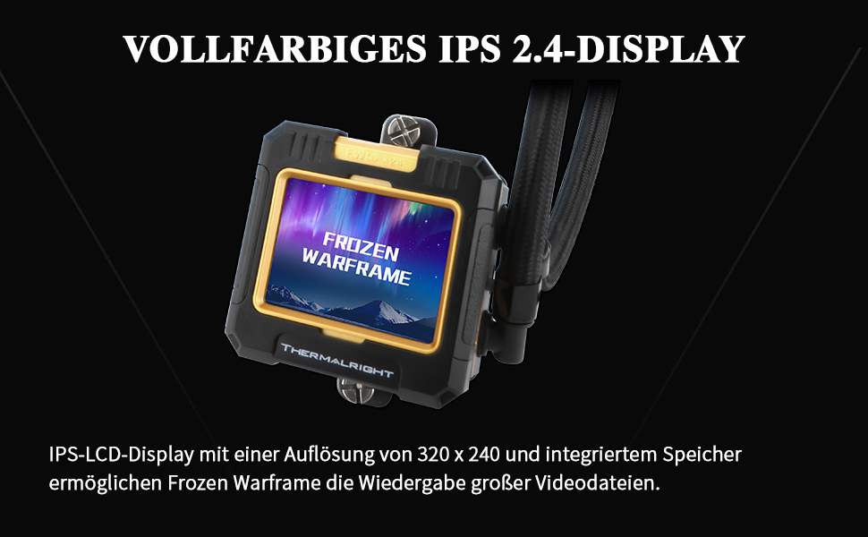 Thermalright Frozen Warframe 240 Білий ARGB: Рідинна система водяного охолодження CPU з LCD-дисплеєм для AMD/Intel LGA1700/AM4/AM5